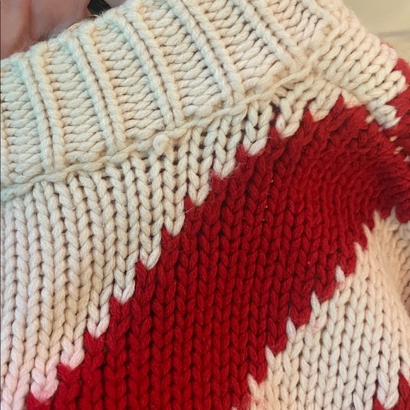 Sachin & Babi Turner Geo Sweater in red and cream, XL - Picture 12 of 12